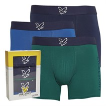 Lyle And Scott Vintage Mens Jonathan Three Pack Trunks Peacoat/Evergreen/Nautical Blue