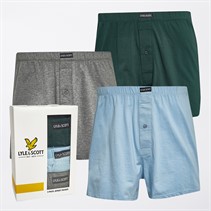 Lyle And Scott Vintage Mens Temi Three Pack Boxers Light Grey Marl/Grey Marl/Dark Grey Marl