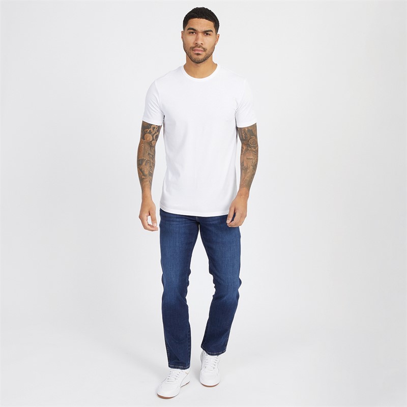 Lyle And Scott Vintage Mens Three Pack Basic T-Shirts Alpine Sky/White/Apres Navy