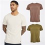 Lyle And Scott Vintage Mens Three Pack Basic T-Shirts Dried Herb/Pumice Stone/Antler