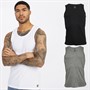 Lyle And Scott Vintage Mens Three Pack Basic Vests Jet Black/Mid Grey Marl/White