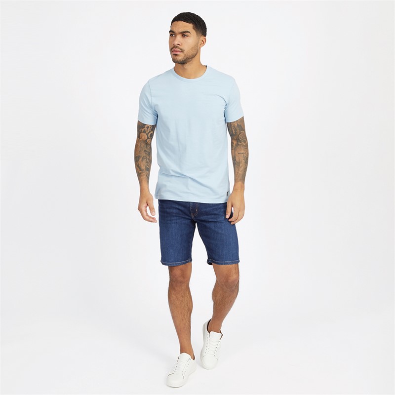 Lyle And Scott Vintage Mens Three Pack Basic T-Shirts Greyed Jade/White/Chambray Blue