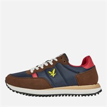 Lyle And Scott Vintage Mens Dyce II Runner Low Trainers Navy/Brown