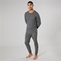 Lyle And Scott Vintage Mens Stanley Long Sleeve Top And Joggers Lounge Set Dark Grey Marl