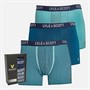 Lyle And Scott Vintage Mens Hubert Three Pack Premium Modal Boxer Trunks Sailor Blue/AOP/Porcelain
