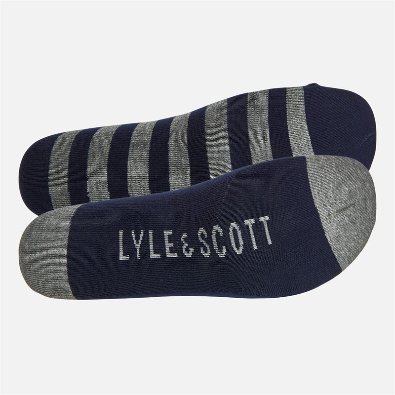 Lyle And Scott Vintage Mens Humphrey Boxers And Socks Box Gift Set Peacoat/Peacoat/Stripe