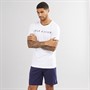 Lyle And Scott Vintage Mens T-Shirt And Shorts Set Bright White/Peacoat