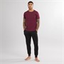 Lyle And Scott Vintage Mens Cash T-Shirt And Jersey Pants Set Wine Tasting/Black