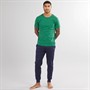 Lyle And Scott Vintage Mens Cash T-Shirt And Jersey Pants Set Bayberry/Peacoat