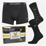Lyle And Scott Vintage Mens Greg Boxers And Socks Box Gift Set Black/Check
