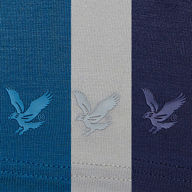 Lyle And Scott Vintage Mens Sutherland Three Pack Premium Modal Boxer Trunks Blue Sapphire/Northern Droplet/Peacoat