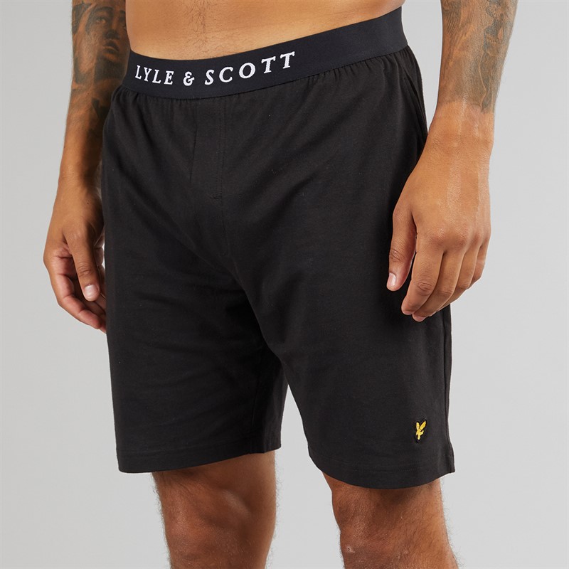 Lyle And Scott Vintage Mens T-Shirt And Shorts Set Grey Marl/Black