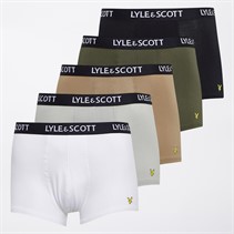Lyle And Scott Vintage Heren Miller Vijf Pack Slips Helder Wit/Mirage Grijs/Zilver Salie/Kever/Zwart