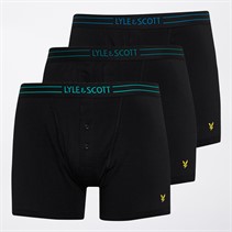Lyle And Scott Vintage Mens Lewis Three Pack Boxer Trunks Black/Multi