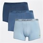 Lyle And Scott Vintage Mens Barclay Three Pack Boxer Trunks Blue Horizon/Chambray Blue/Dark Denim