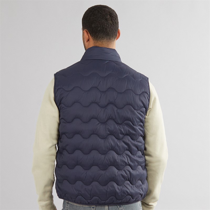 Lyle And Scott Vintage Mens Crest Quilted Gilet Z271 Dark Navy