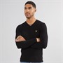 Lyle And Scott Vintage Mens V-Neck Jumper Z865 Jet Black