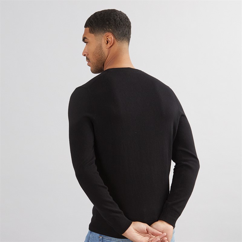 Lyle And Scott Vintage Mens V-Neck Jumper Z865 Jet Black