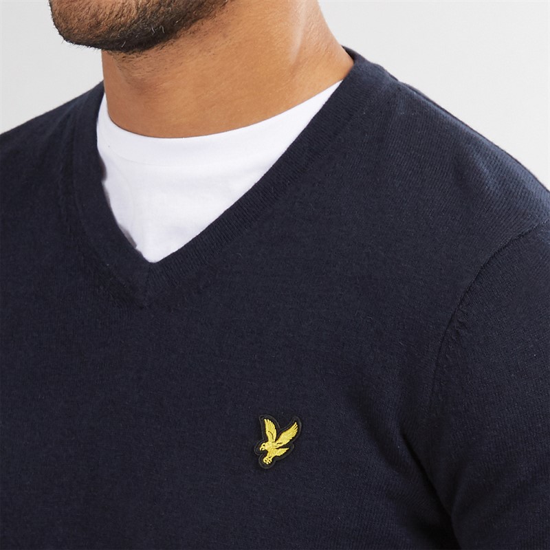 Lyle & Scott Maglia Uomo Modello Kn1925V Z271 Blu - Maglione A Manica Lunga, Vestibilità Comfort
