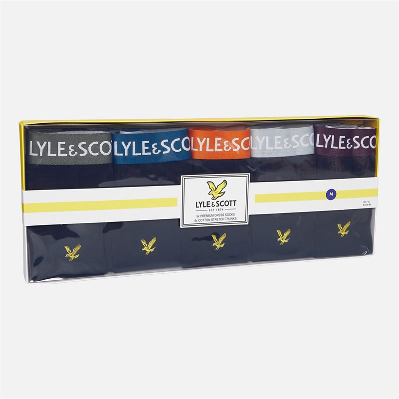 Lyle And Scott Vintage Mens Booker Ten Pack Boxers And Socks Gift Set Black/Multi