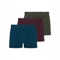 Lyle And Scott Vintage Herre Barclay Tre Pak Underbukser Klatre Efeu / Matros Blå / Vinsmagning