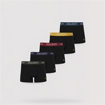 Lyle And Scott Vintage Herren Miller Fünferpack Boxershorts Schwarz / Multi