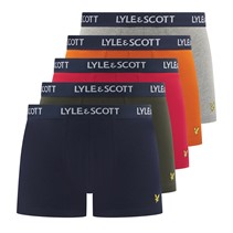 Lyle And Scott Vintage Herre Miller Fem Pak Underbukser Peacoat / Cardinal / Marmelade / Grå Marl / Klatre Efeu