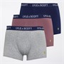 Lyle And Scott Vintage Herren Barclay Drei Pack Slips Flint/Graumeliert/Marineblau