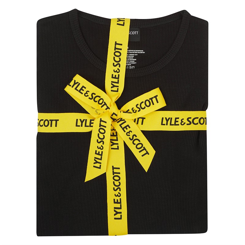 Lyle And Scott Vintage Herren Deveron T Shirt Und Lounge Hose Set Schwarz/Grey Marl