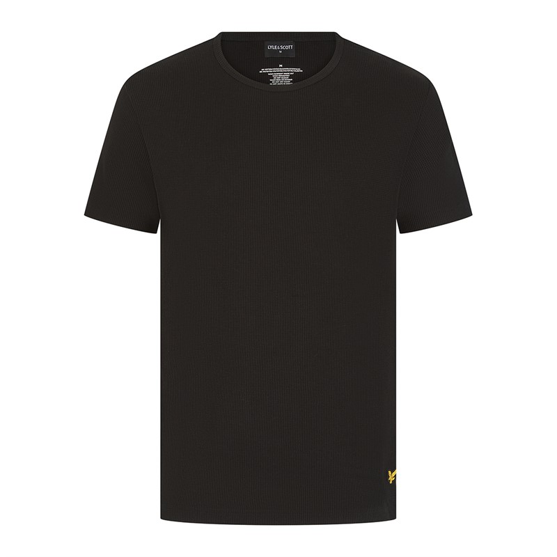 Lyle And Scott Vintage Herren Deveron T Shirt Und Lounge Hose Set Schwarz/Grey Marl