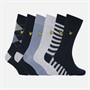 Lyle And Scott Vintage Herren Timothy Sechserpack Socken Mit Geschenkbox Peacoat/Tempest/Argyle/Stripe/Light Grey Marl/Peacoat