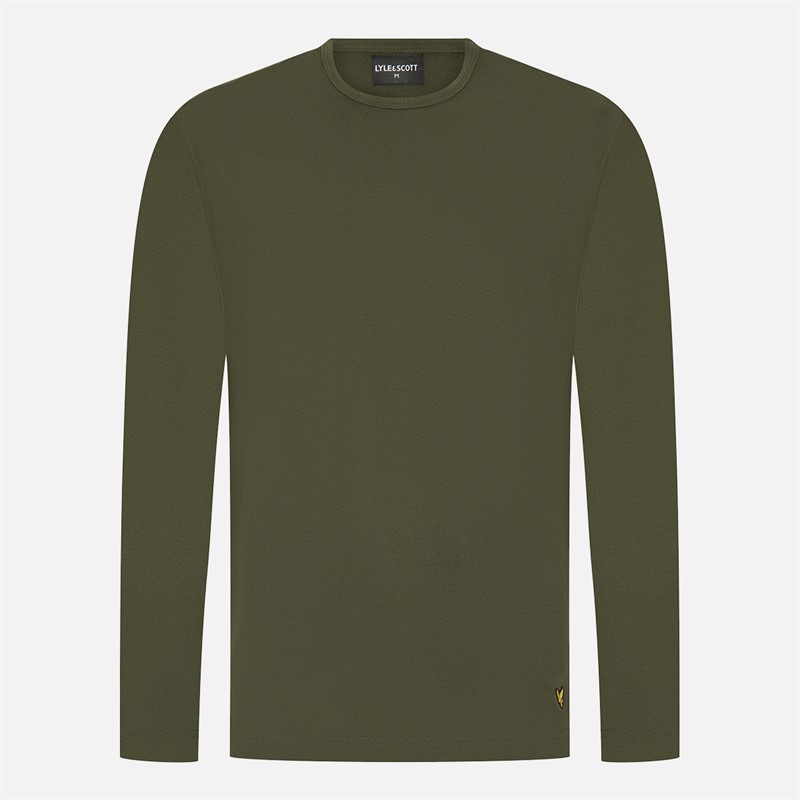 Lyle And Scott Vintage Herren Hugo Langarmshirt und Shorts Lounge Set Climbing Ivy/Schwarz