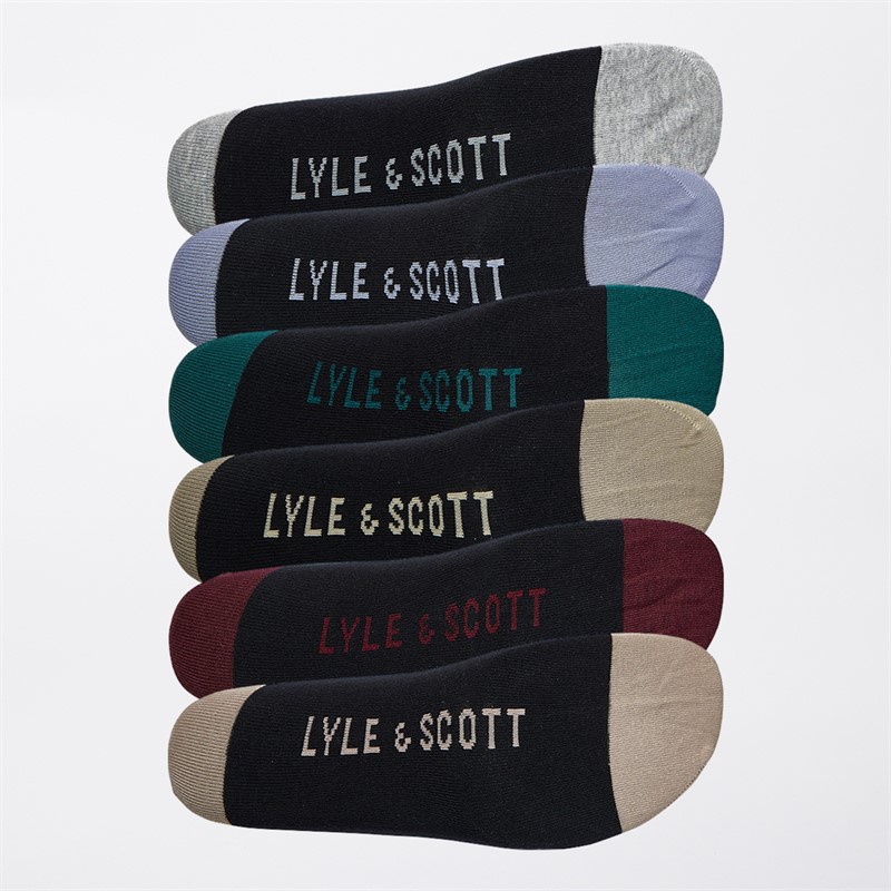 Lyle And Scott Vintage Herre Bronson 6-pak Sokker Med Gaveæske Sort