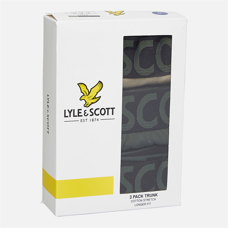 Lyle And Scott Vintage Herren Daniel 3er-Pack Slips Silber Salbei/Kletter Efeu/Schwarz