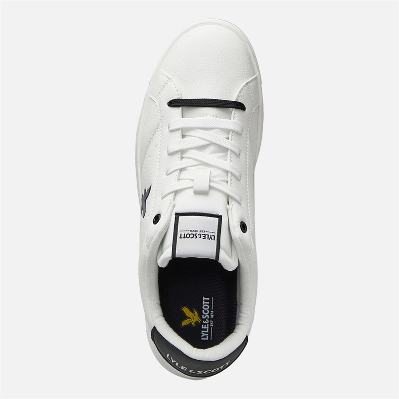Lyle And Scott Vintage Mens Elgin Hole Trainers White/Black White Black