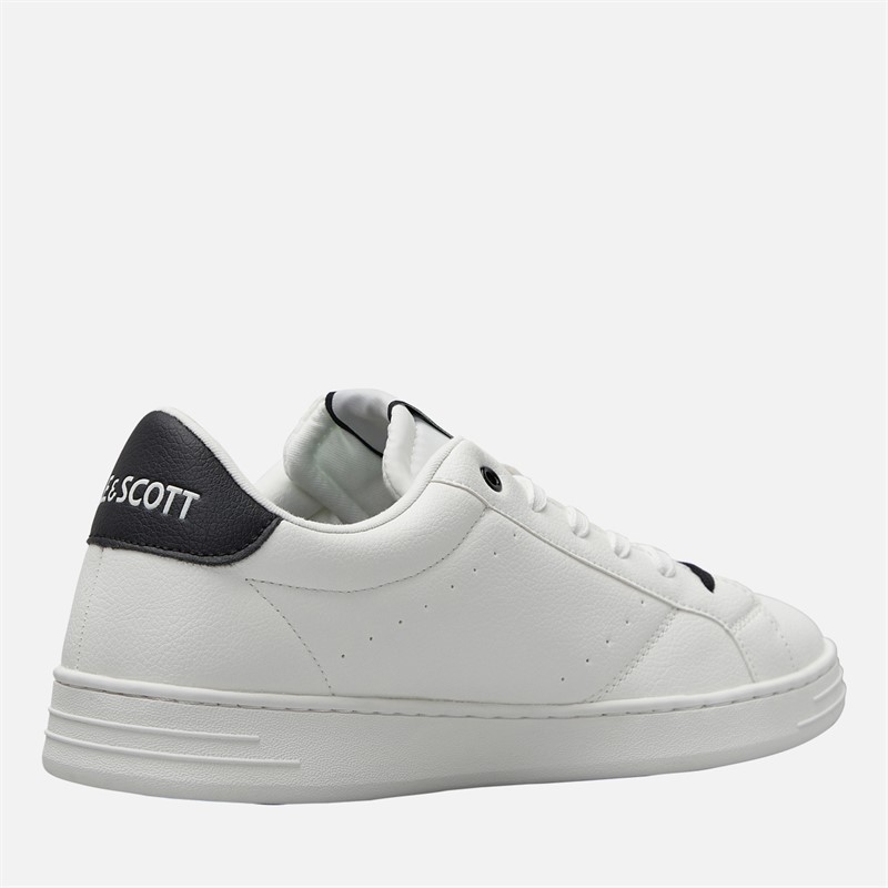 Lyle And Scott Vintage Mens Elgin Hole Trainers White/Black White Black