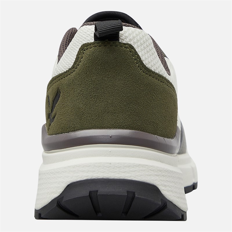 Lyle And Scott Vintage Mens Lennox Trainers White/Grey/Green