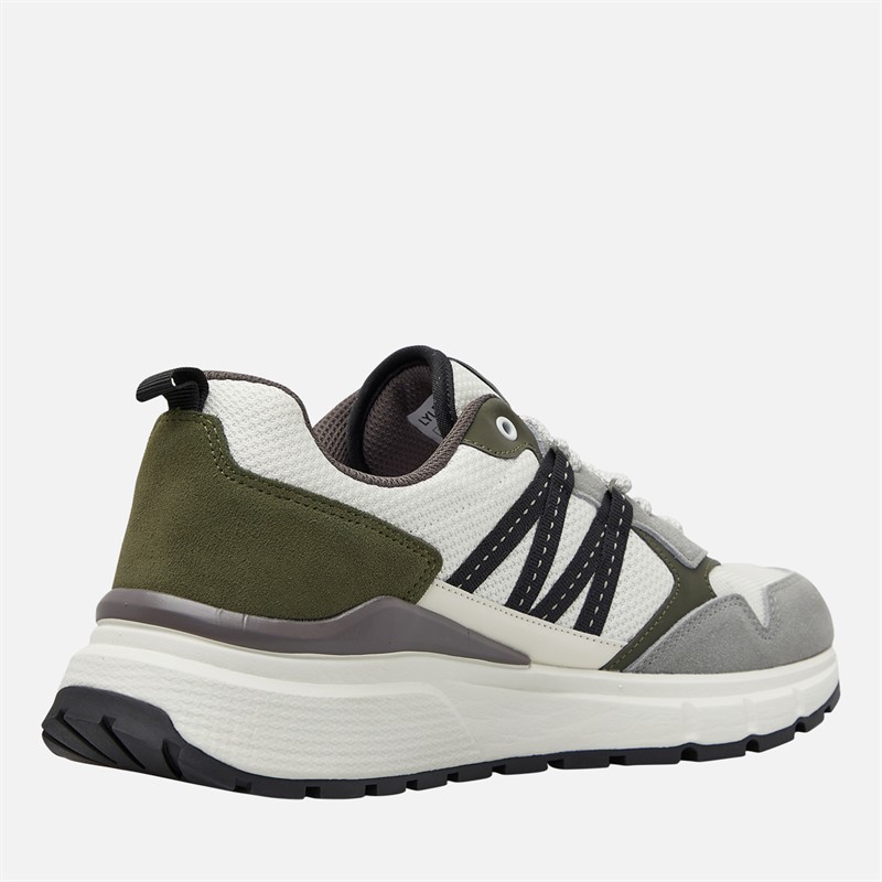 Lyle And Scott Vintage Mens Lennox Trainers White/Grey/Green
