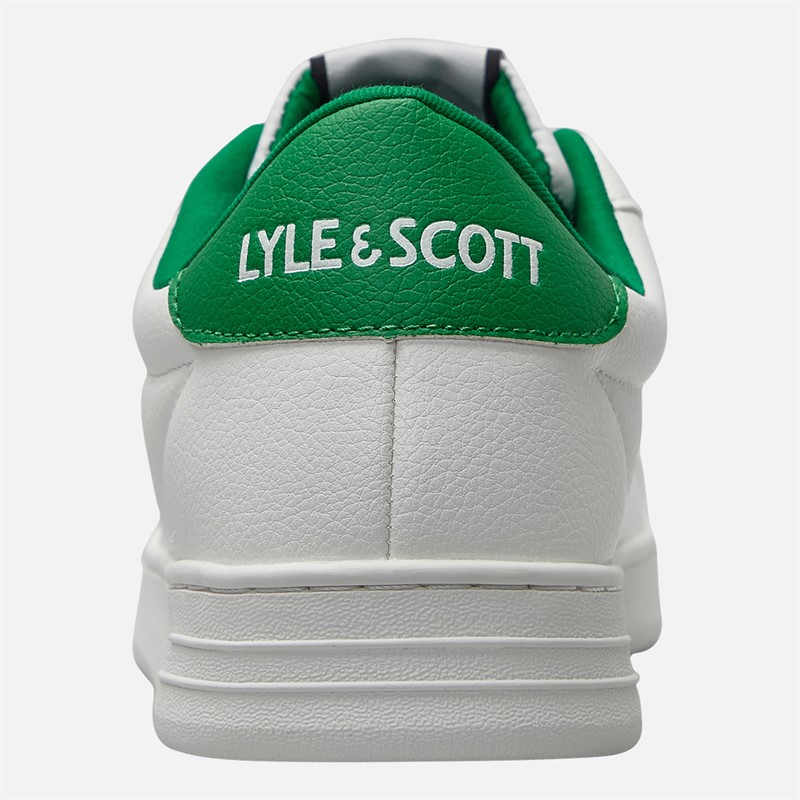 Lyle And Scott Vintage Mens Elgin Hole Trainers White Green