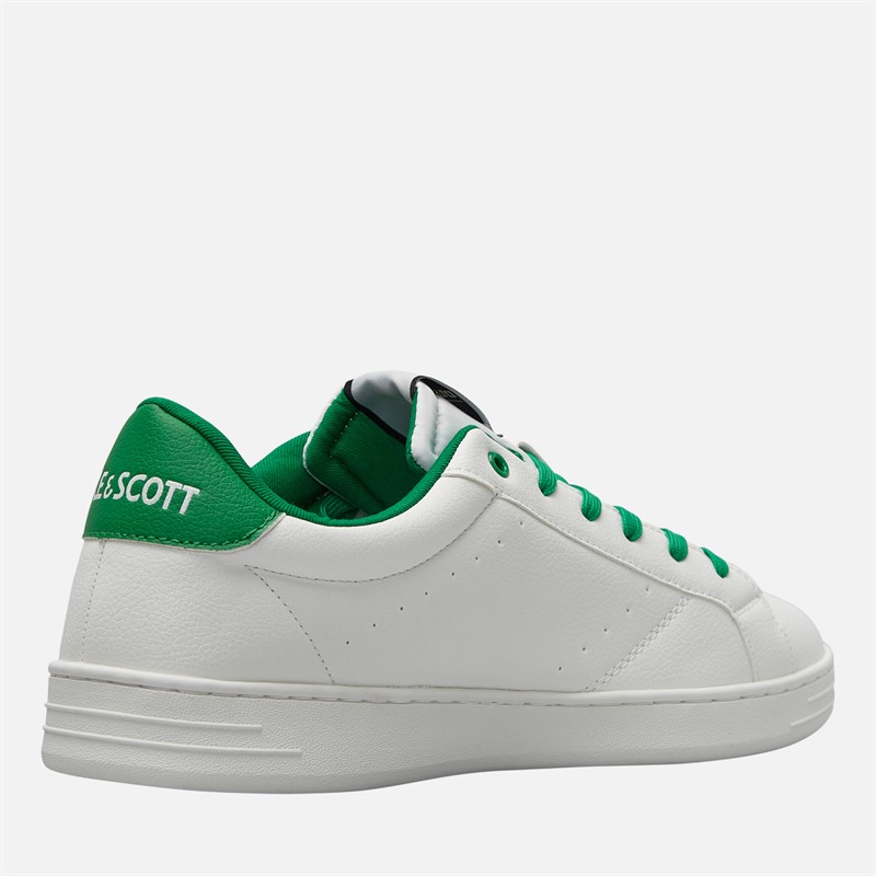 Lyle And Scott Vintage Mens Elgin Hole Trainers White Green