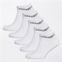 Lyle And Scott Vintage Mens Pierce Five Pack Trainer Socks Bright White
