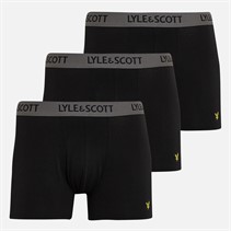 Lyle And Scott Vintage Mens Willoughby Three Pack Boxer Trunks Black/Multi
