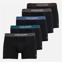 Lyle And Scott Vintage Mens Henrick Five Pack Boxer Trunks Black/Multi