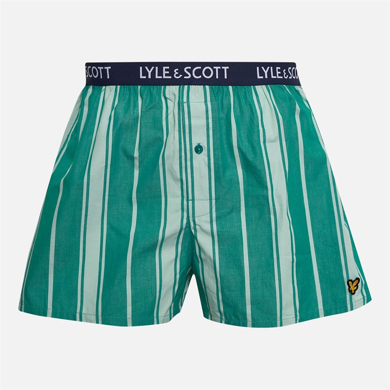 Lyle And Scott Vintage Herren Lenny 3er-Pack Boxershorts Cadmium Grün/Jade Streifen/Marineblau/Cadmium Grün Vichy Cadmium Green & Jade Stripe/Peacoat/Cadmium Green Gingham