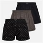 Lyle And Scott Vintage Herren Melrose Drei Pack Boxer Aop/Granite Gray/Schwarz