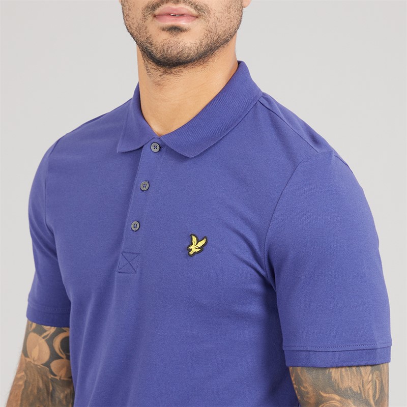 Lyle And Scott Vintage Mens Polo Shirt Deep Indigo