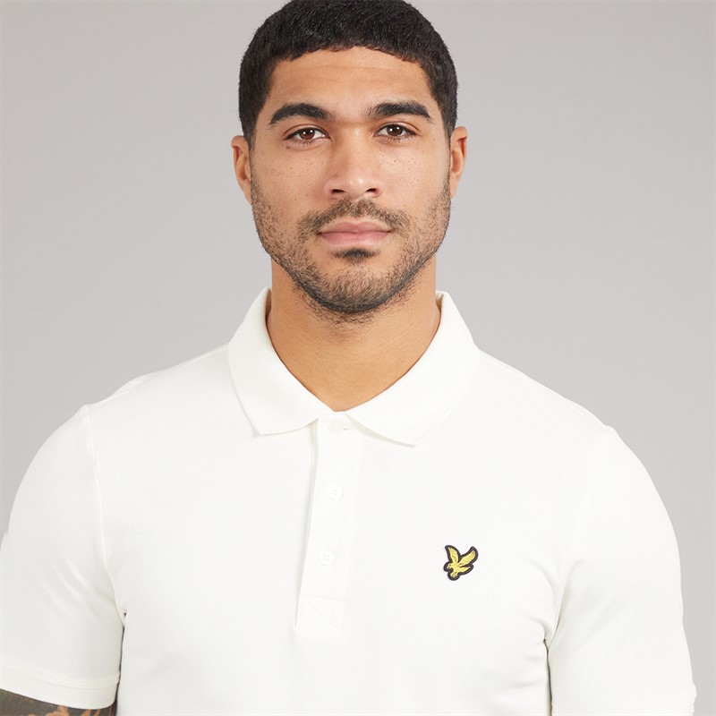Lyle And Scott Vintage Mens Polo Shirt Chalk