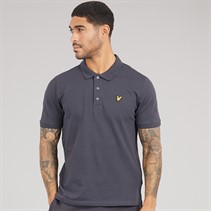 Lyle And Scott Vintage Mens Polo Shirt Charcoal