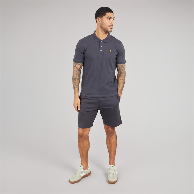 Lyle And Scott Vintage Mens Polo Shirt Charcoal