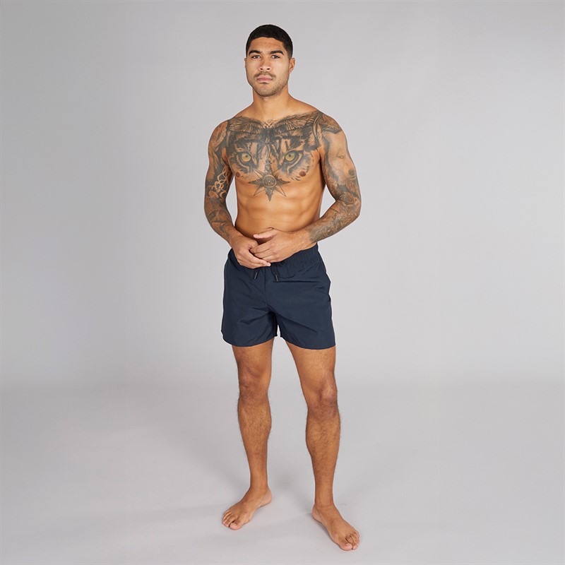 Lyle And Scott Vintage Mens Water Reactive Emblem Swim Shorts Z271 Dark Navy